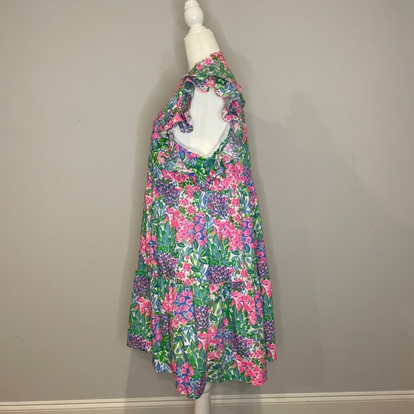 Lilly Pulitzer Pink and Green Floral Midi Dress - Picture 4 of 8